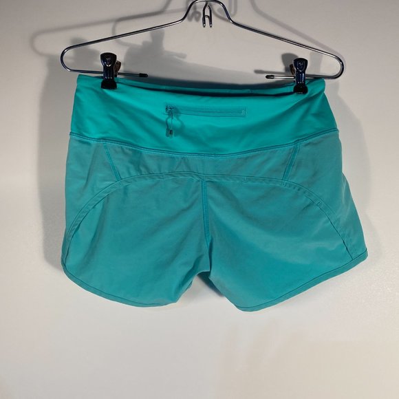 Lululemon Teal Athletic Shorts Women Size 4 - Picture 2 of 4